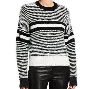 Rag &‎ Bone New York Teddy Striped Crew Sweater Size Large